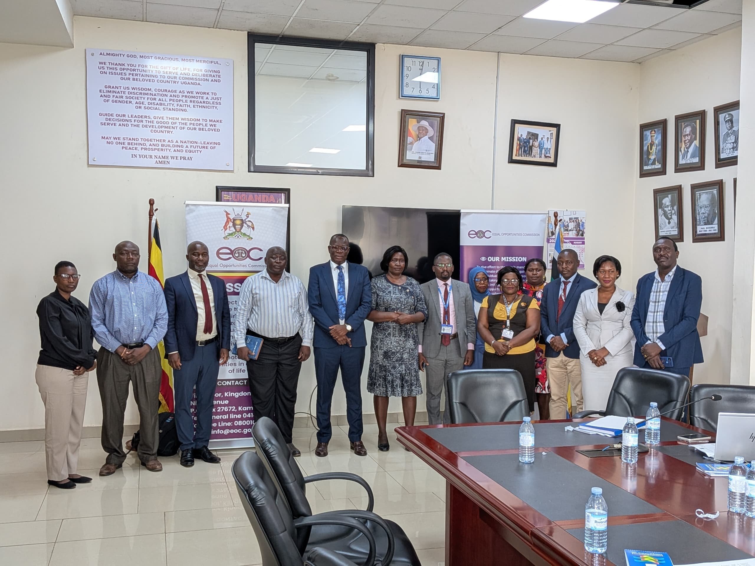 A group photo documenting a productive institutional session at the Equal Opportunities Commission offices